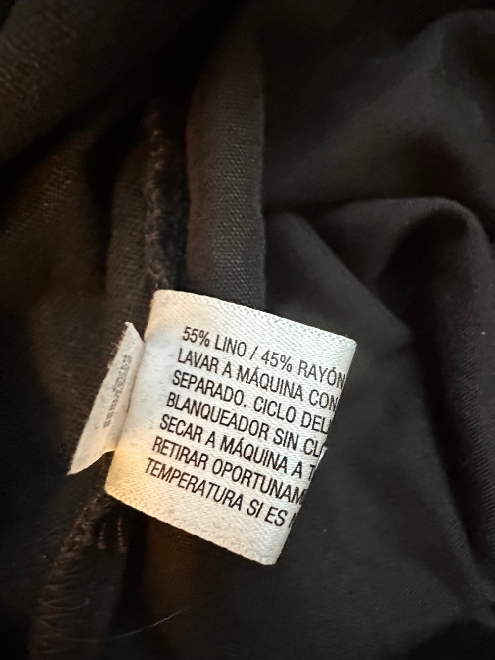 a new day Linen Blend Black Elastic Waist Drawstring Wide-Leg Pants Size M - Picture 3 of 4
